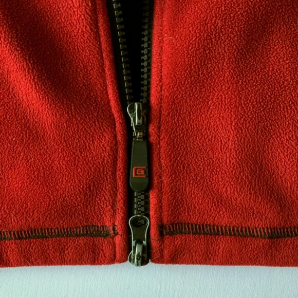BC Clothing Lined Red Fleece Zip-Up Jacket SMALL - Picture 8 of 8